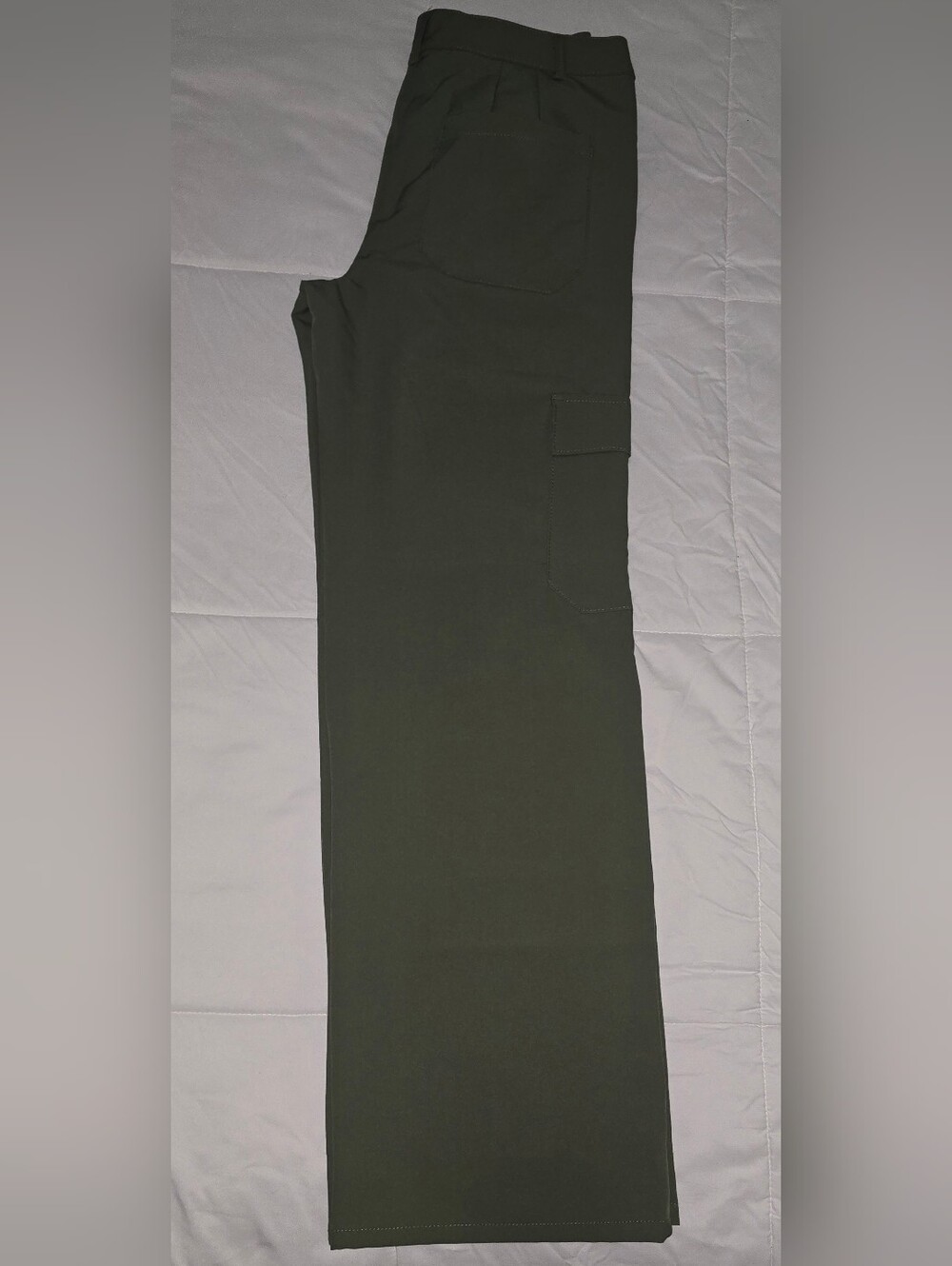 Fashion Nova Olive Wide-Leg Cargo Pants - Picture 4 of 4